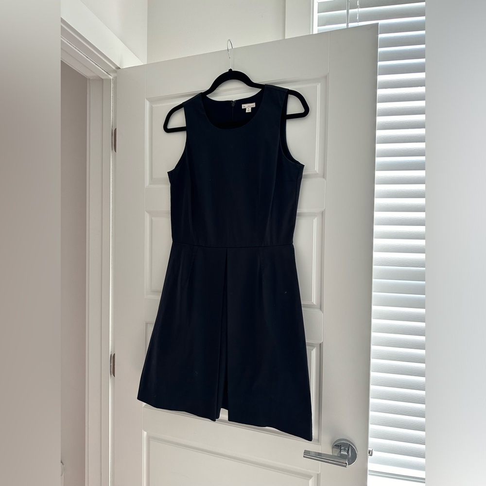 True Black GAP Fit and Flare Dress with Pockets Formal